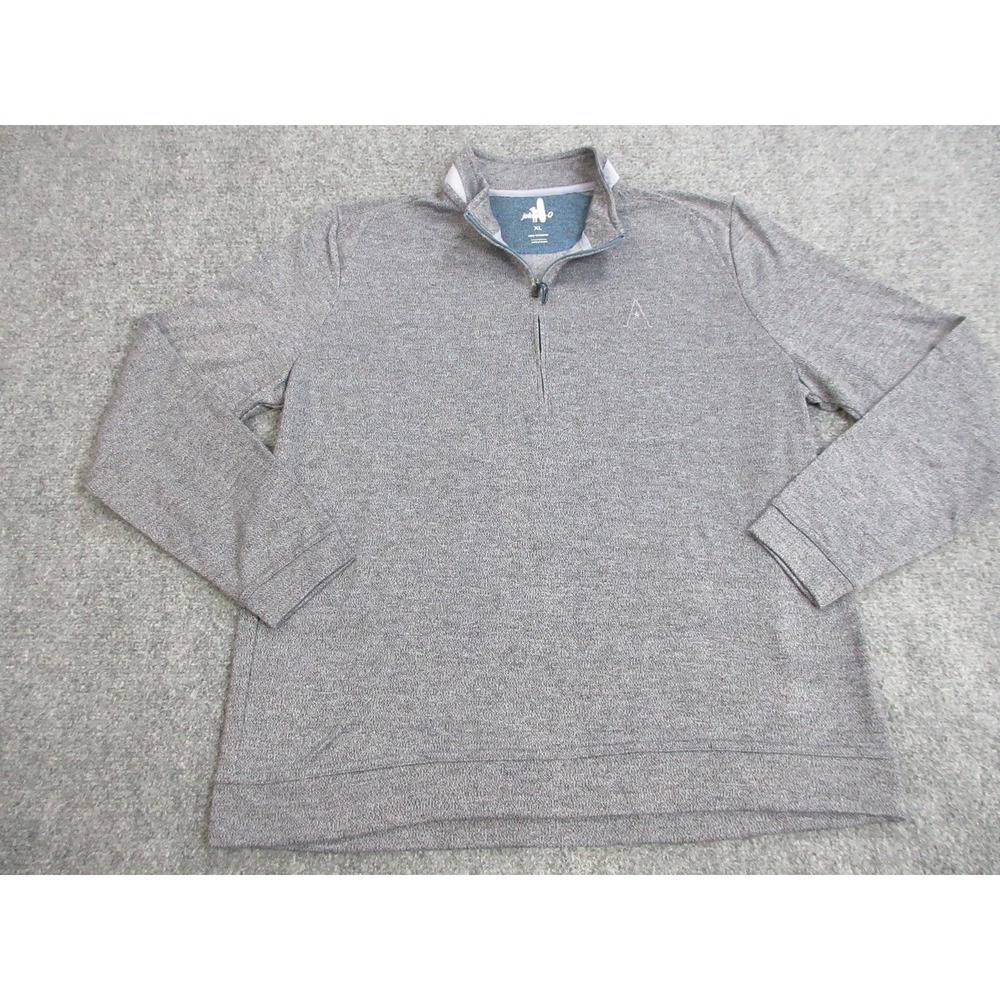 Johnnie-O Sweater Mens XL Gray Reflex Quarter‎ Zip Pullover 100% Polyester